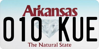 AR license plate 010KUE