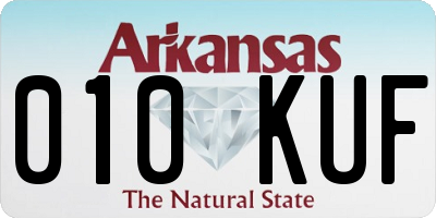 AR license plate 010KUF