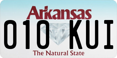 AR license plate 010KUI