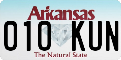 AR license plate 010KUN