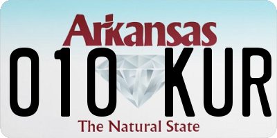 AR license plate 010KUR