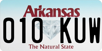 AR license plate 010KUW