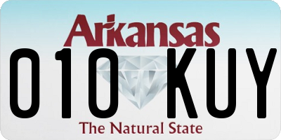 AR license plate 010KUY