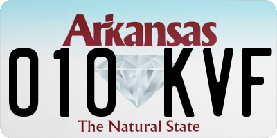 AR license plate 010KVF