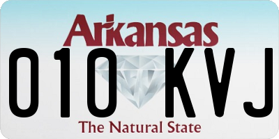 AR license plate 010KVJ