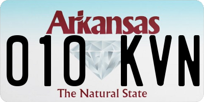 AR license plate 010KVN