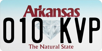 AR license plate 010KVP