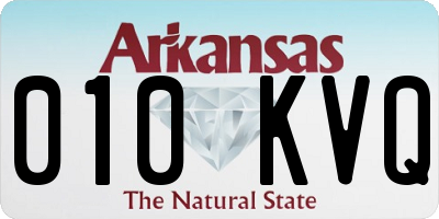 AR license plate 010KVQ
