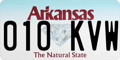 AR license plate 010KVW