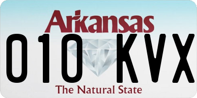 AR license plate 010KVX