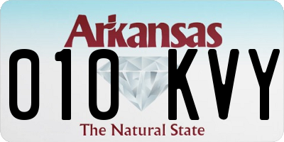 AR license plate 010KVY
