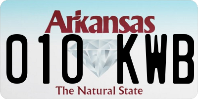 AR license plate 010KWB