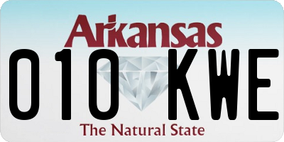 AR license plate 010KWE