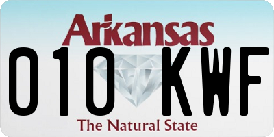 AR license plate 010KWF