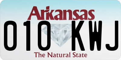 AR license plate 010KWJ