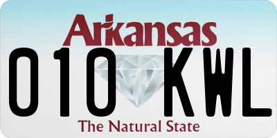 AR license plate 010KWL