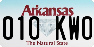 AR license plate 010KWO