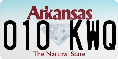 AR license plate 010KWQ