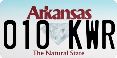 AR license plate 010KWR