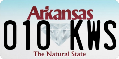 AR license plate 010KWS