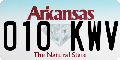 AR license plate 010KWV