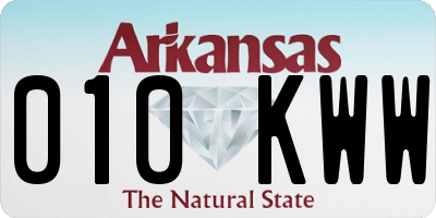 AR license plate 010KWW