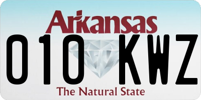 AR license plate 010KWZ