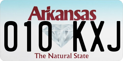 AR license plate 010KXJ