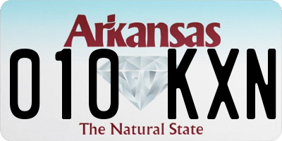AR license plate 010KXN
