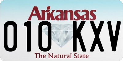 AR license plate 010KXV