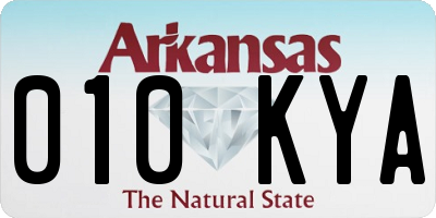 AR license plate 010KYA