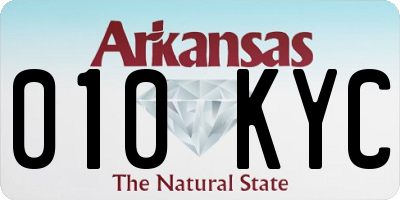 AR license plate 010KYC