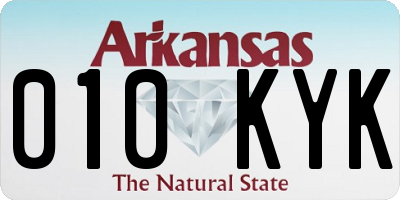 AR license plate 010KYK