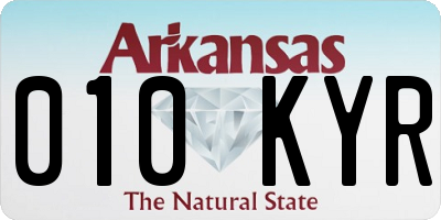AR license plate 010KYR