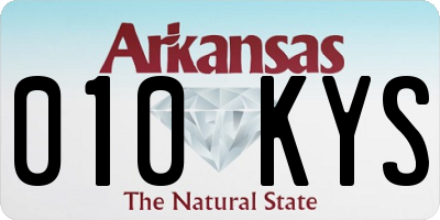 AR license plate 010KYS