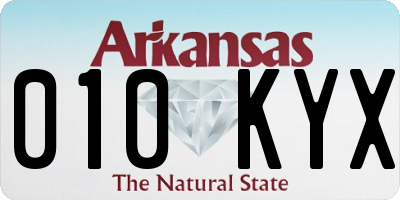 AR license plate 010KYX