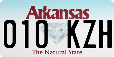 AR license plate 010KZH