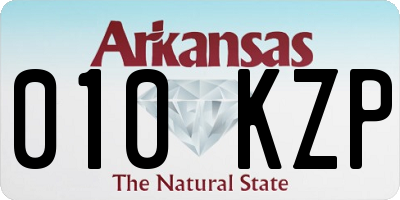 AR license plate 010KZP