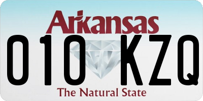 AR license plate 010KZQ