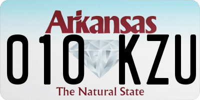 AR license plate 010KZU