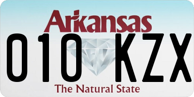 AR license plate 010KZX