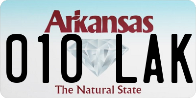 AR license plate 010LAK
