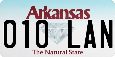 AR license plate 010LAN