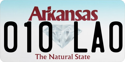 AR license plate 010LAO