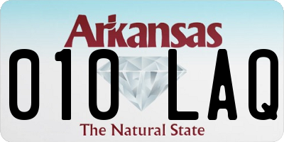 AR license plate 010LAQ