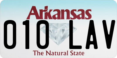 AR license plate 010LAV
