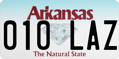 AR license plate 010LAZ