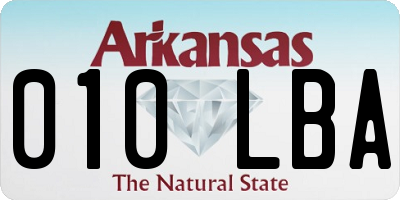 AR license plate 010LBA