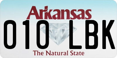AR license plate 010LBK