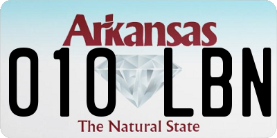 AR license plate 010LBN